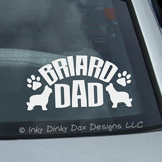 Briard Dad Decal