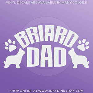 Briard Dad Decals