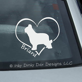 Love Briards Decal