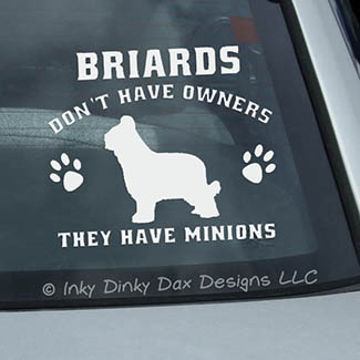 Funny Briard Car Sticker