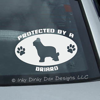 Protected by a Briard Sticker