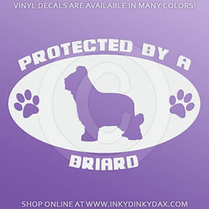 Protected by a Briard Decal