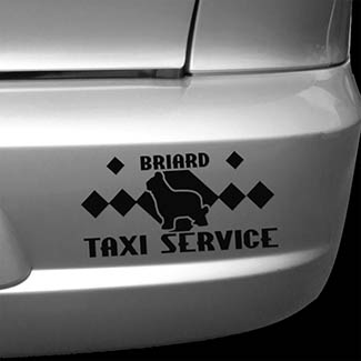 Briard Taxi Sticker