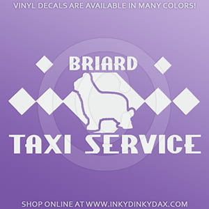 Briard Taxi Decal