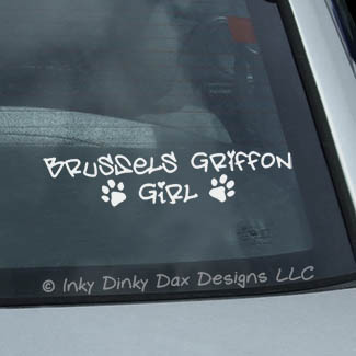Brussels Griffon Girl Decal