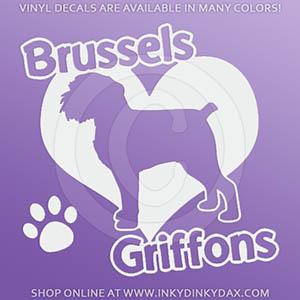 Love Brussels Griffons Sticker