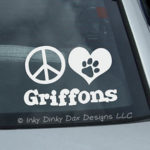 Peace Love Griffons Decal