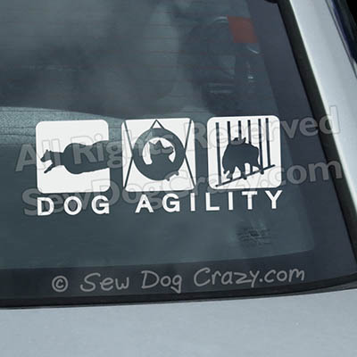 Vinyl Dog Agility Window Decals