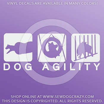 Vinyl Dog Agility Stickers