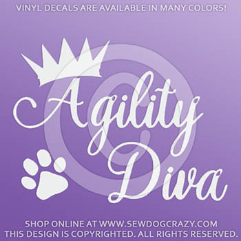 Vinyl Agility Diva Car Stickers