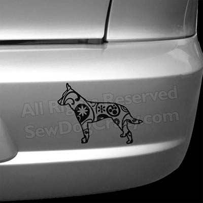 Paisley Cattle Dog Car Sticker