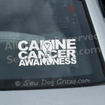 Canine Cancer Ribbon Car Window Sticker