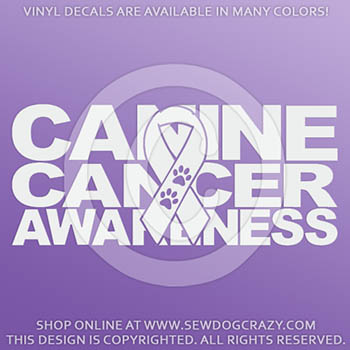 Canine Cancer Car Window Sticker
