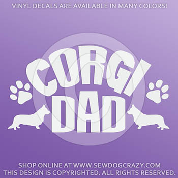 Cardigan Welsh Corgi Dad Car Stickers