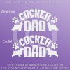 Cocker Spaniel Dad Car Window Stickers