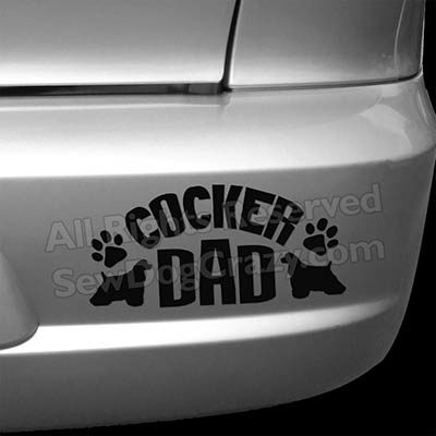English Cocker Spaniel Dad Car Decals