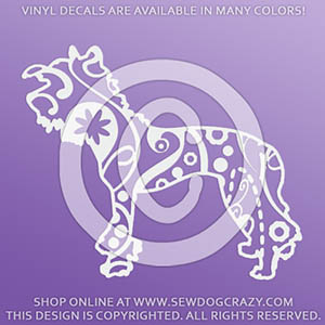 Chinese Crested Paisley Decals