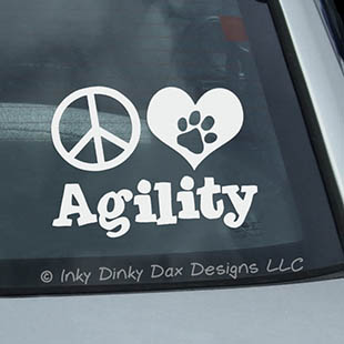 Peace Love Agility Sticker