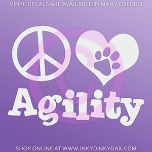 Peace Love Agility Stickers