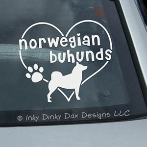 I Love Norwegian Buhunds Stickers