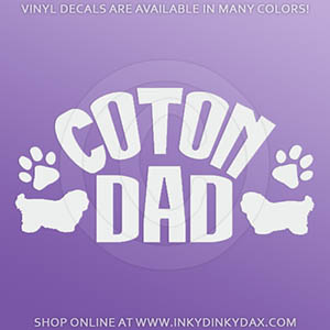 Coton de Tulear Dad Sticker