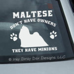 Funny Maltese Car Sticker