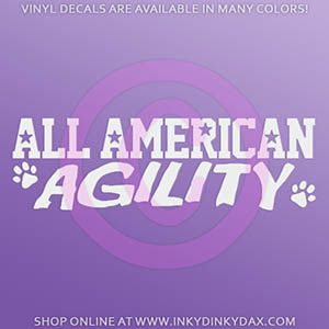 All American Dog Agility Stickers