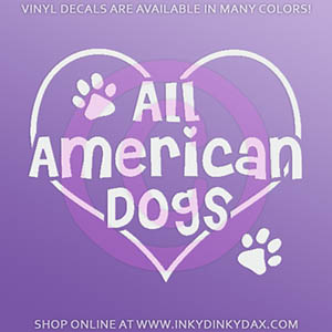 Love All American Dogs Sticker