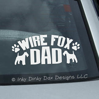 Wire Fox Terrier Dad Decal