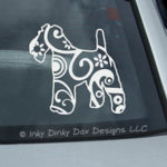 Paisley Wire Fox Terrier Decal