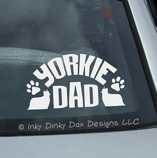 Yorkie Dad Decal
