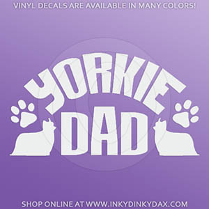 Yorkie Dad Decals