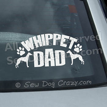 Whippet Dad Car Decals