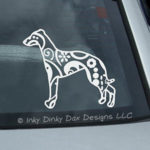 Paisley Whippet Car Sticker
