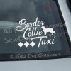 Border Collie Taxi Window Stickers