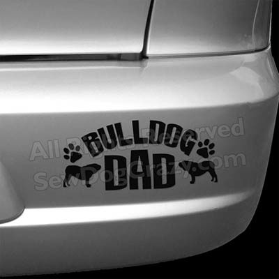 English Bulldog Dad Decal