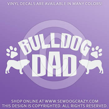 English Bulldog Dad Sticker