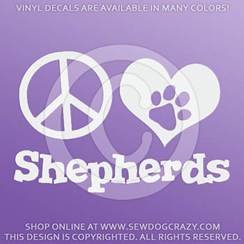 Peace Love Shepherds Stickers