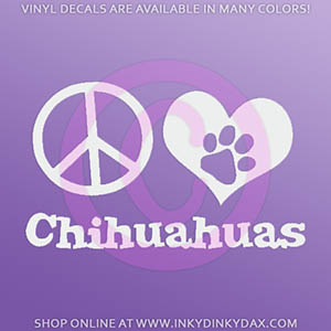 Peace Love Chihuahuas Sticker