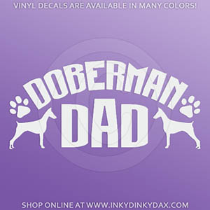 Doberman Dad Car Sticker
