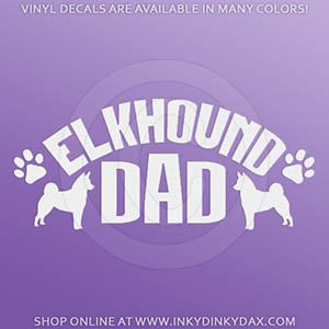 Elkhound Dad Car Sticker