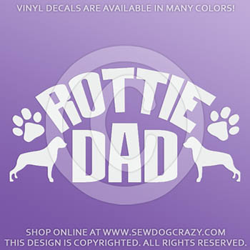 Vinyl Rottweiler Dad Car Decals
