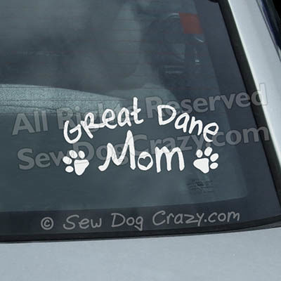 Great Dane Mom Window Decals