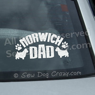 Norwich Terrier Dad Vinyl Decal
