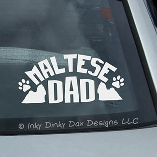 Maltese Dad Car Sticker