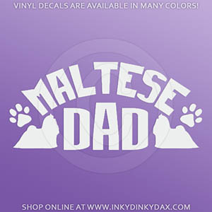 Maltese Dad Decal