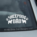 Sheepdog Dad Car Window Sticker