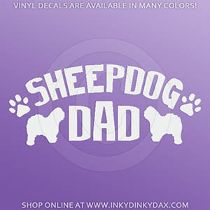Sheepdog Dad Car Decal