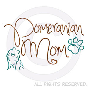 Embroidered Pomeranian Mom Shirts
