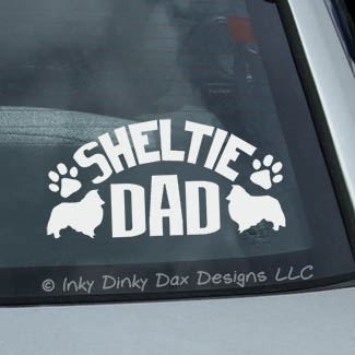 Sheltie Dad Car Window Sticker